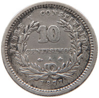 URUGUAY 10 CENTESIMOS 1877  #t143 0503 - Uruguay