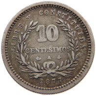 URUGUAY 10 CENTESIMOS 1877  #t135 0267 - Uruguay