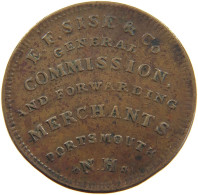 UNITED STATES OF AMERICA TOKEN 1837 TOKEN 1837 E.F. Sise & Co. Importers Of Grocery #t114 1057 - Andere & Zonder Classificatie