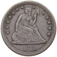 UNITED STATES OF AMERICA QUARTER 1877 S SEATED LIBERTY #t007 0251 - 1838-1891: Seated Liberty (Libertà Seduta)