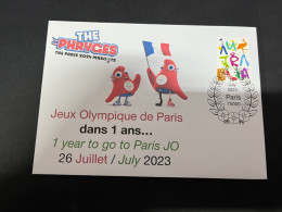 11-11-2023 (1 V 52) Jeux Paralympique De Paris - 1 Year To Go Today - 1 Ans Avant Ce Jour... (Open 28 August 2024) - Zomer 2024: Parijs