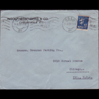 NORWAY 1925 - Cover Used-114 Lion Rampant 45o - Lettres & Documents