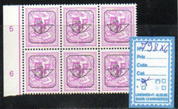 Préoblitéré 798X6 - Typos 1967-85 (Lion Et Banderole)