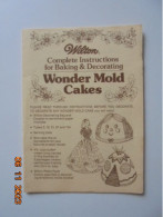 Wilton Complete Instructions For Baking & Decorating Wonder Mold Cakes - Baking