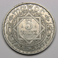 Maroc, Protectorat Français, 5 Francs 1951 (1370), Aluminium - Marruecos