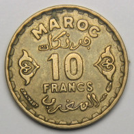 Maroc, Protectorat Français, 10 Francs 1952 (1371), Bronze-aluminium - Marokko
