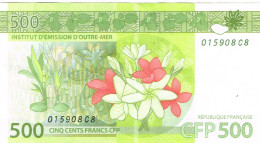 C 8 Nouvelle Caledonie Caledonia Billet Banque Monnaie Banknote IEOM 500 F Taro Hibiscus Coco Coconut Mint UNC - Territorios Francés Del Pacífico (1992-...)