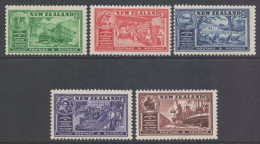 New Zealand Scott 218/222 - SG593/597, 1936 Chambers Of Commerce Set MH* - Unused Stamps