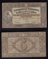 SVIZZERA 5 FRANCHI 1926 PIK 11G  MB-BB - Switzerland