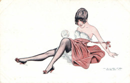 PC ARTIST SIGNED, M. PÉPIN, RISQUE, BULLES DE SAVON, Vintage Postcard (b50552) - Pepin