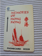 ST LUCIA    $ 20   CABLE & WIRELESS  STL-311A  311CSLA    MEMORIES OF HONG KONG  Fine Used Card ** 15743** - St. Lucia