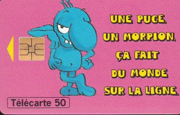 F616 - 01/1996 - MORPION 2 ROSE - 50 SO3 - (verso : N° A+8 Chiffres Deux Lignes) - 1996