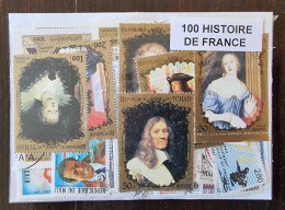 HISTOIRE DE FRANCE Lot De 100 Timbres Tous Differents. Satisfaction Assurée - Autres & Non Classés