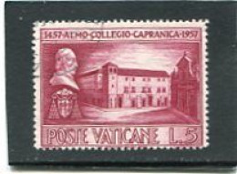 VATICAN CITY/VATICANO - 1957  5 Lire   CAPRANICA  FINE USED - Used Stamps