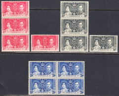 Jamaica 1937 Mint No Hinge, 4 Sets, Sc# 113-115, SG ,Yt 120-122 - Jamaïque (...-1961)