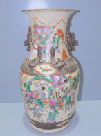 - ANCIEN VASE CHINE NANKIN Décor De Scènes De COMBATS Collection Déco ASIE    E - Autres & Non Classés