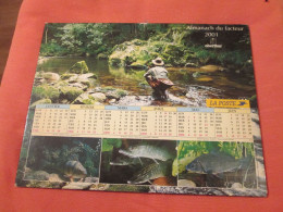 CALENDRIER ALMANACH 2001 BROCHETS PERDRIX ROUGES OBERTHUR - Tamaño Grande : 2001-...