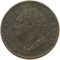 GREAT BRITAIN FARTHING 1822 GEORGE IV. (1820-1830) #a012 0511 - B. 1 Farthing