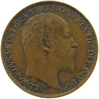 GREAT BRITAIN FARTHING 1909 Edward VII., 1901 - 1910 #t152 0169 - B. 1 Farthing