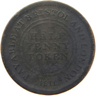 GREAT BRITAIN HALFPENNY 1811 GEORGE III. 1760-1820 BRISTOL #c054 0301 - B. 1/2 Penny