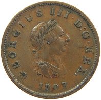GREAT BRITAIN HALFPENNY 1807 Georg III. 1760-1820 #t020 0307 - B. 1/2 Penny