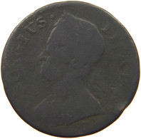 GREAT BRITAIN HALFPENNY 1743 George II. 1727-1760. #a009 0253 - B. 1/2 Penny