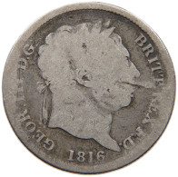 GREAT BRITAIN SHILLING 1816 GEORGE III. 1760-1820 #c002 0077 - H. 1 Shilling