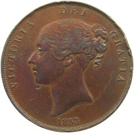 GREAT BRITAIN PENNY 1853 Victoria 1837-1901 #t107 0011 - D. 1 Penny