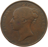 GREAT BRITAIN PENNY 1854 Victoria 1837-1901 #s036 0029 - D. 1 Penny