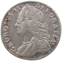 GREAT BRITAIN SIXPENCE 1758 George II. 1727-1760. #t078 0251 - G. 6 Pence