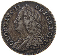 GREAT BRITAIN SIXPENCE 1757 George II. 1727-1760. #t078 0165 - G. 6 Pence