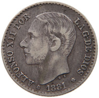 SPAIN 50 CENTAVOS 1881 Alfonso XII. (1874–1885) #c019 0061 - Andere & Zonder Classificatie