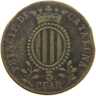 SPAIN 3 QUARTOS 1846 Isabell II. (1833–1868) CATALONIA #t005 0355 - Monnaies Provinciales