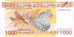 K4 Nouvelle Caledonie Caledonia Billet Banque Monnaie Banknote IEOM 1000 F Cagou Perruche Tortue Turtle Mint UNC - Territorios Francés Del Pacífico (1992-...)