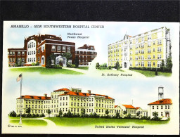 ► The Hospitals & Hotel Herring - Carte Fine Recto Verso Provenance Carnet  Amarillo West Texas. 1930s - Amarillo