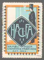 HACIFA GERMANY Hamburg Tobacco Cigarettes Cigarette FACTORY INDUSTRY Advertising Label Vignette Cinderella - Tobacco