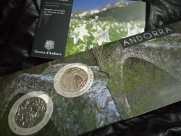 Euros Andorra Set 2 Coins 2021  Natur Tirage 3000 Jempl. - Andorre