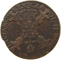 SPANISH NETHERLANDS GIGOT 1700 CARLOS II (1665-1700) ANTWERP #t129 0183 - 1556-1713 Pays-Bas Espagols