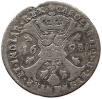SPANISH NETHERLANDS SCHELLING 1698 CARLOS II (1665-1700) #t065 0069 - 1556-1713 Pays-Bas Espagols