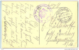 _Zn949:Nels Roeselare De Vaart (stroomafwaarts) Feldpost K.D.Feldpostexped.46 Reservediv. B.29.9.15 +Minenwerter-...195 - Duits Leger