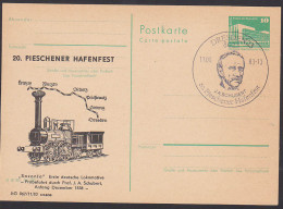 Dresden SoSt. 20 Pieschener Hafenfest Abb. Saxonia Probefahrt Leipzig - Dresden Durch Prof. J. A. Schubert, GA - Cartoline Private - Usati