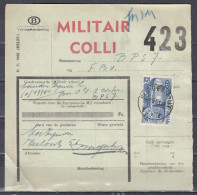 Vrachtbrief Met Stempel BORGERHOUT E MILITAIR COLLI - Documenten & Fragmenten