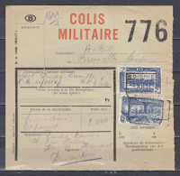 Vrachtbrief Met Stempel SOIGNIES COLIS MILITAIRE - Dokumente & Fragmente