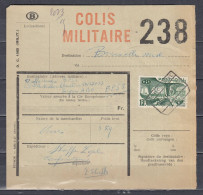 Vrachtbrief Met Stempel CERFONTAINE COLIS MILITAIRE - Documenten & Fragmenten