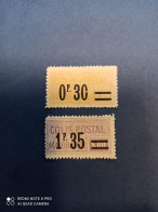 2 Timbres Colis Postaux Neuf** ,n 35 Et N 39 Cote 14.55e - Mint/Hinged