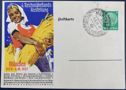 Postkarte, "4.Reichsnährstands Ausstellung München", 1937 - Privat-Ganzsachen