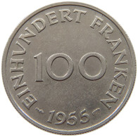 SAARLAND 100 FRANKEN 1955  #s070 0439 - 100 Franchi