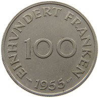 SAARLAND 100 FRANKEN 1955  #a089 0561 - 100 Franchi