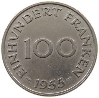 SAARLAND 100 FRANKEN 1955  #a043 0305 - 100 Francos