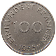 SAARLAND 100 FRANKEN 1955  #a045 1135 - 100 Franchi